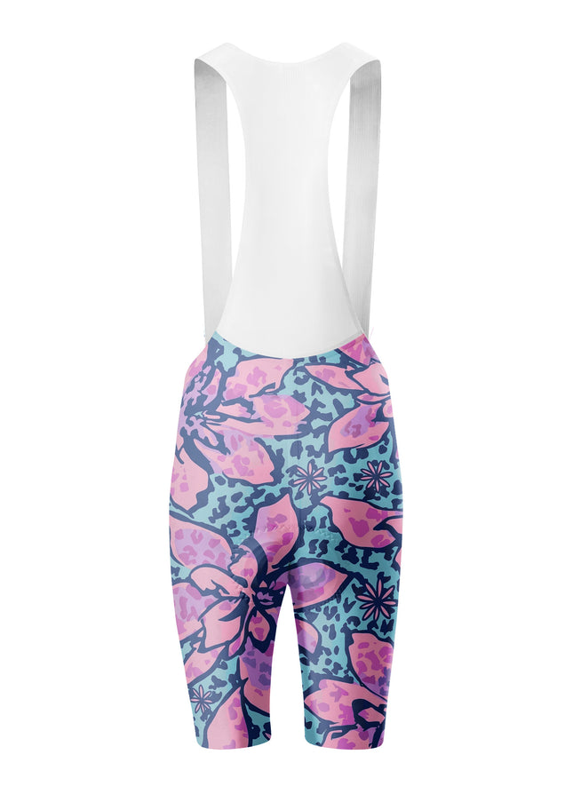 ROCKBROS Women's Leopard Floral Print Short Sleeve Cycling Set