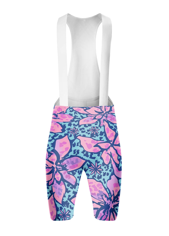 ROCKBROS Women's Leopard Floral Print Short Sleeve Cycling Set