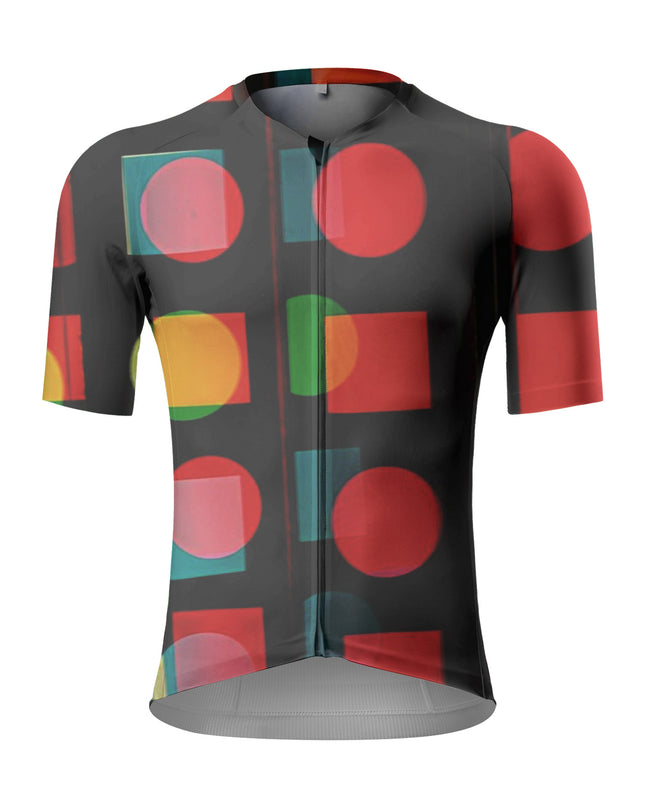 ROCKBROS Men's Bauhaus Geometric Overlap Short Sleeve Cycling Set