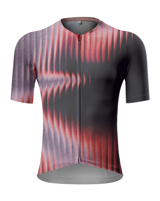 ROCKBROS Men's Abstract Layered Shapes Performance Cycling Jersey