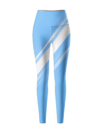 ROCKBROS Women's Aero Nautical Stripe Sky Blue White Yoga Leggings