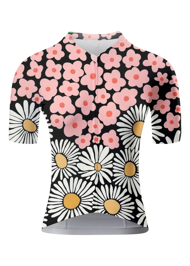 ROCKBROS Women's Floral Print Short Sleeve Cycling Jersey