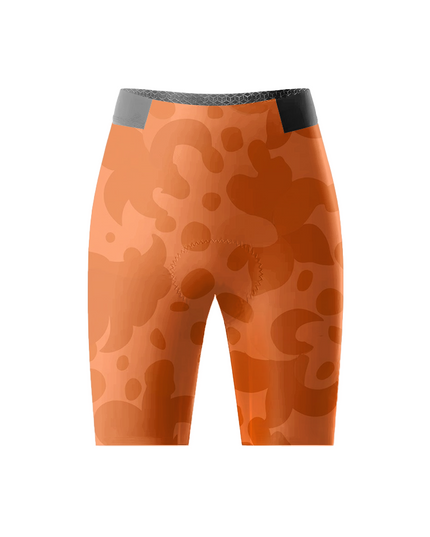 ROCKBROS Women's Orange Leopard Print Lily Floral Short Sleeve Cycling Set