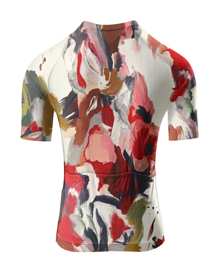 ROCKBROS Women's Abstract Oil Painting Short Sleeve Cycling Jersey