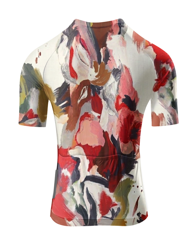 ROCKBROS Women's Abstract Oil Painting Short Sleeve Cycling Jersey