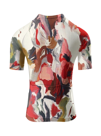 ROCKBROS Women's Abstract Oil Painting Short Sleeve Cycling Jersey