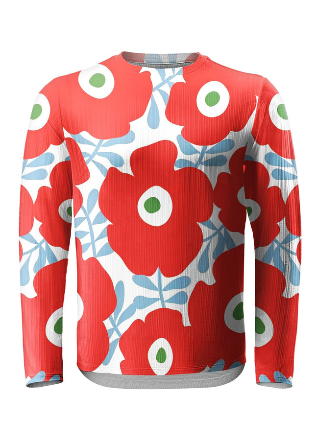 ROCKBROS Scandinavian Flower Print Sweatshirt