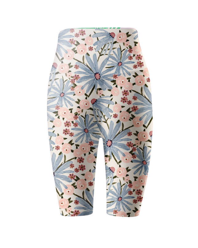 ROCKBROS Women Pastel Daisy Bloom Short Yoga Pants