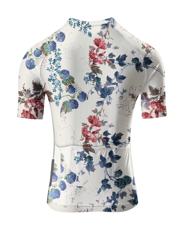 ROCKBROS Women's Watercolor Vintage Berry & Floral Print Padded Bib Cycling Bibs