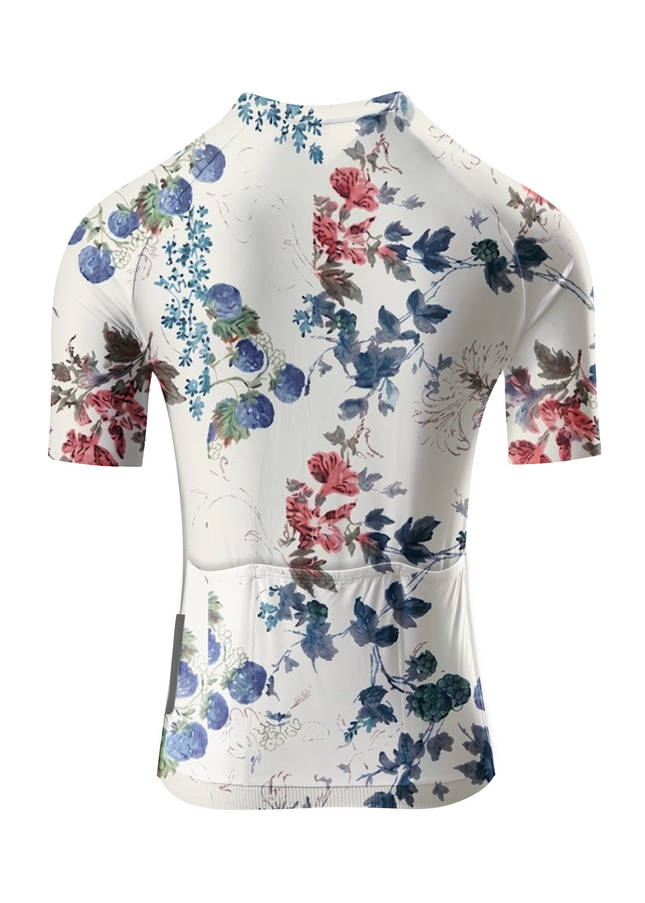 ROCKBROS Women's Watercolor Vintage Berry & Floral Print Short Sleeve Cycling Set