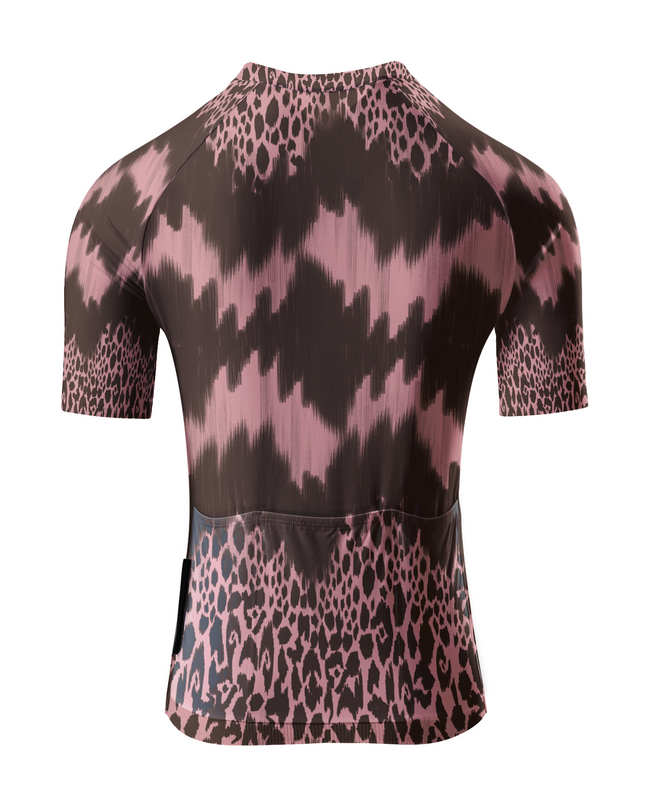 ROCKBROS Women's Wild Cheetah Print Pink & Brown Cycling Set