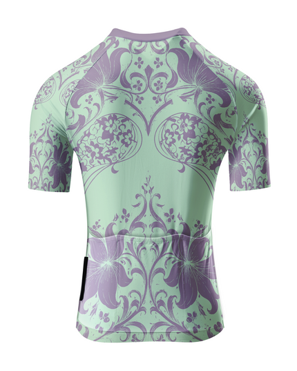 ROCKBROS Women's Ornate Purple Floral Baroque Cycling Bibs