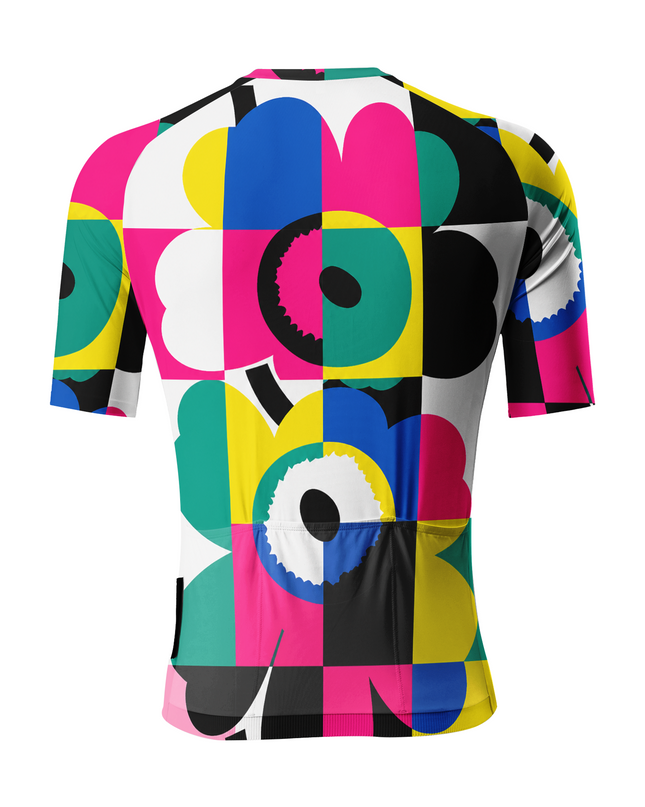 ROCKBROS Men's Color Block Floral Father's Day Cycling Jersey