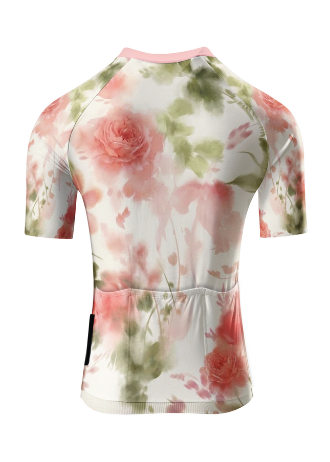 ROCKBROS Women's Watercolor Rose Print Cycling Jersey