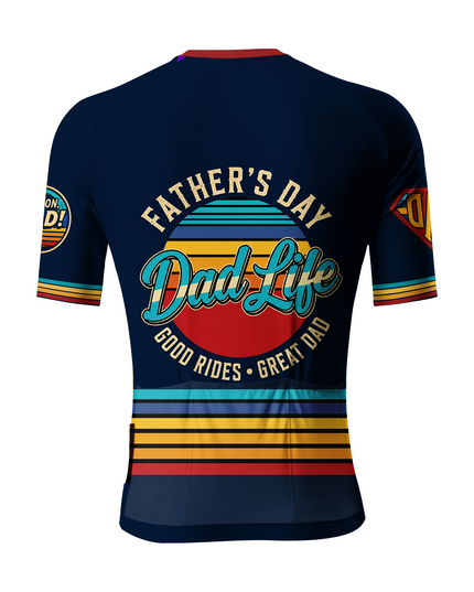 ROCKBROS Men's Retro Dad Life Cycling Jersey