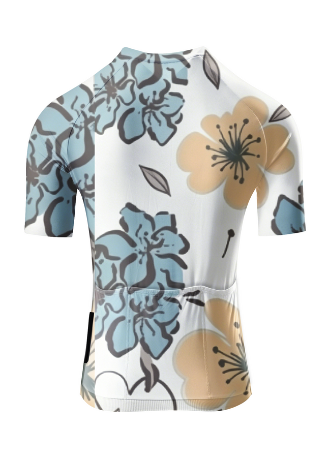 ROCKBROS Women's Retro Floral Print Cycling Jersey