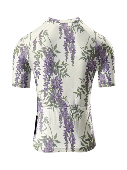ROCKBROS Women's Wisteria Floral Print Breathable Cycling Jersey
