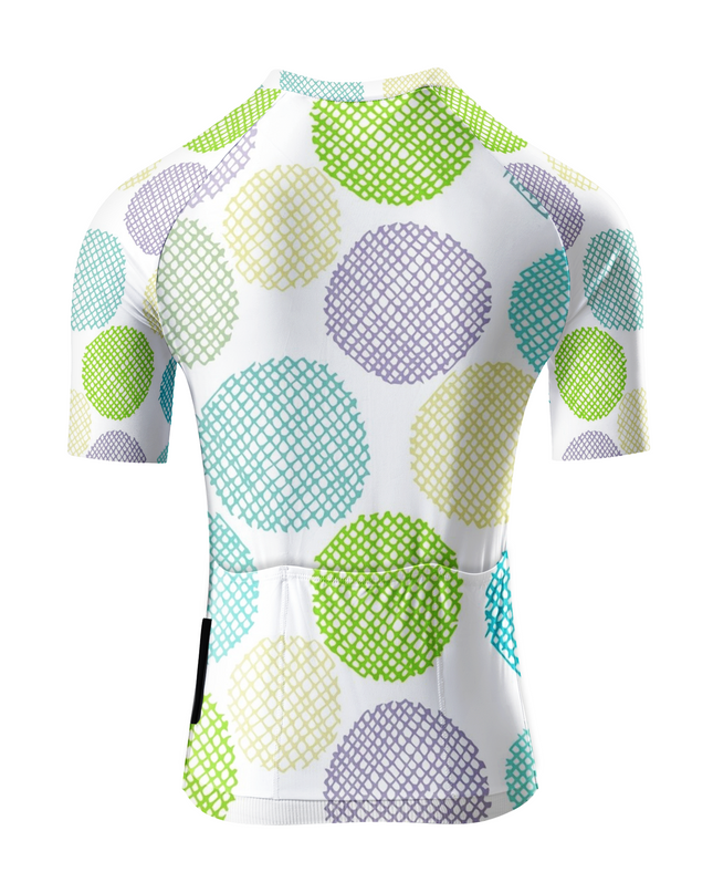 ROCKBROS Women's Colorful Mesh Polka Dot Print Short Sleeve Cycling Jersey