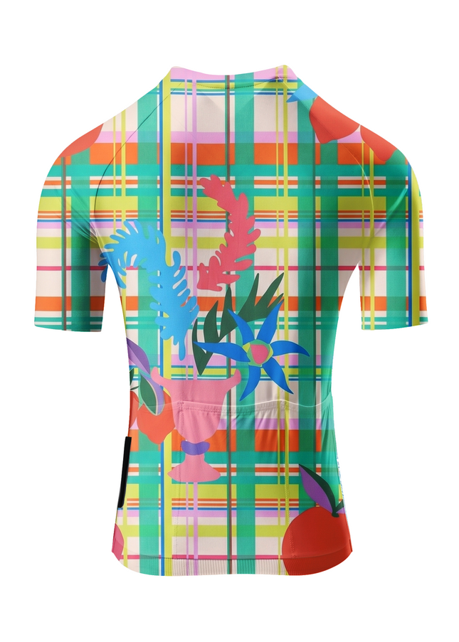 ROCKBROS Women's Colorful Plaid Floral Cycling Set