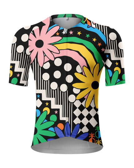 ROCKBROS Men's Pop Art Floral Father's Day Cycling Jersey
