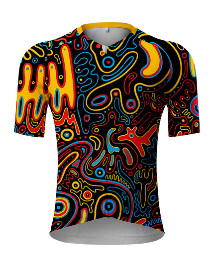 ROCKBROS Men's Psychedelic Fluid Graffiti Cycling Jersey