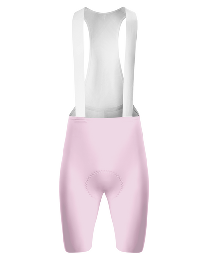 ROCKBROS Women's Solid Pale Pink White Strap Cycling Bib Shorts