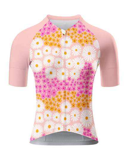 ROCKBROS Women Early Morning Flower Pink Cycling Jersey