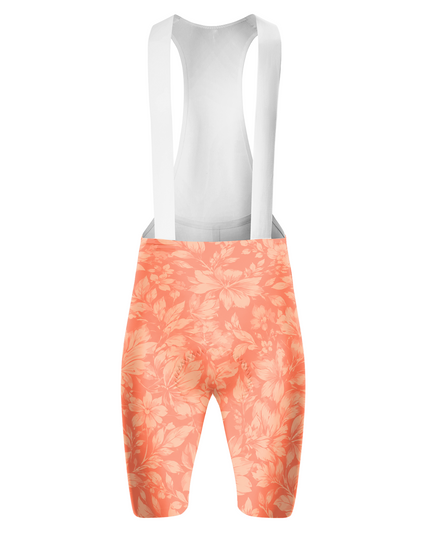 ROCKBROS Women's Pastoral Peach Floral Cycling Bib Shorts