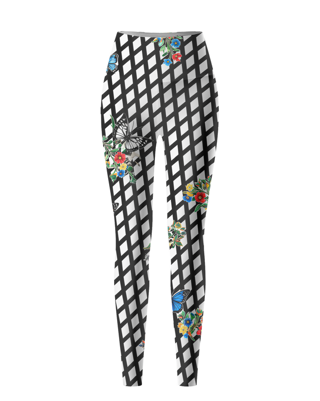 ROCKBROS Women's Cottagecore Harlequin Yoga Leggings