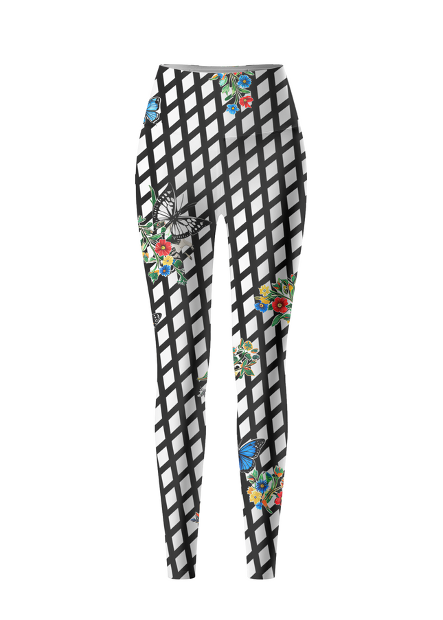 ROCKBROS Women's Cottagecore Harlequin Yoga Leggings