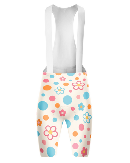 ROCKBROS Women's Venice Beach Floral Dot Cycling Bib Shorts