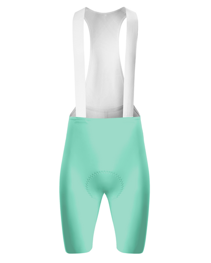 ROCKBROS Women's Mint Green Solid Color White Rib Strap Cycling Bib Shorts