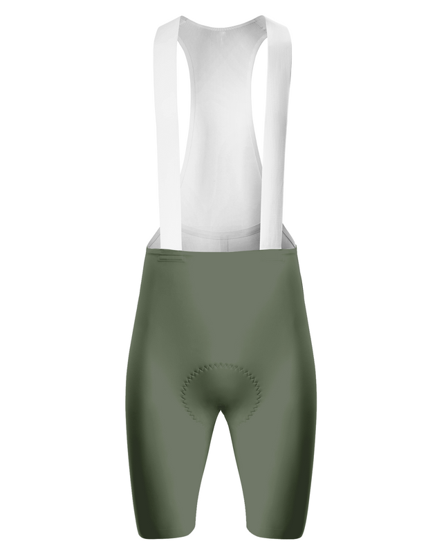 ROCKBROS Women's Gradient Olive Green White Rib Strap Cycling Bib Shorts