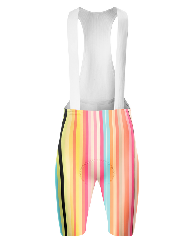 ROCKBROS Women's Pastel Vertical Stripe Cycling Bib Shorts