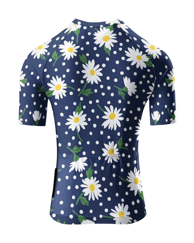 ROCKBROS Women's Daisy Floral Print Short Sleeve Breathable Cycling Jersey