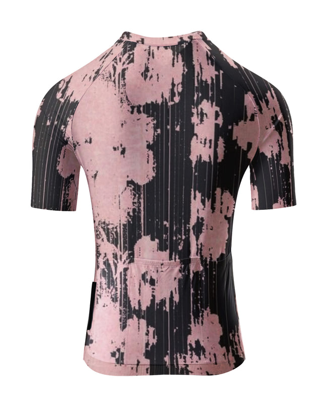 ROCKBROS Women's Pink Distressed Floral Cycling Jersey