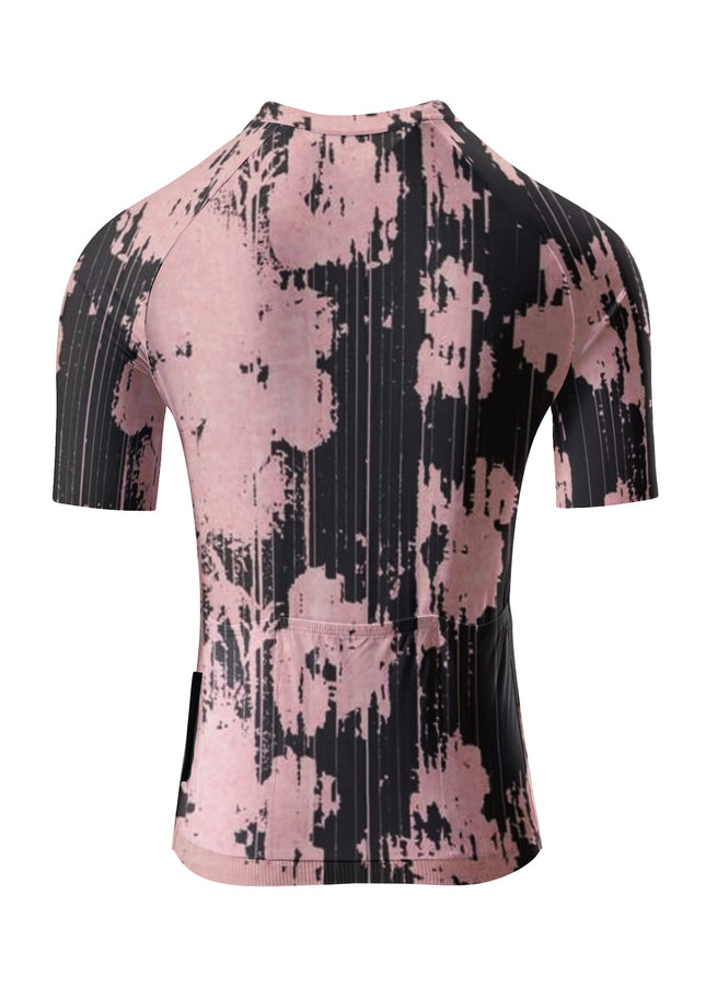 ROCKBROS Women's Pink Distressed Floral Cycling Jersey
