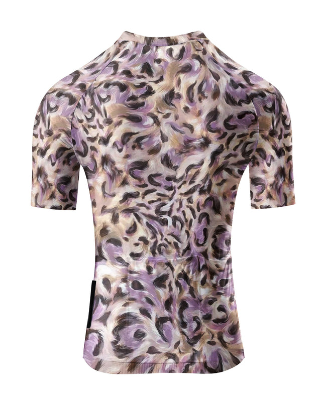 ROCKBROS Women Purple Abstract Leopard Cycling Set