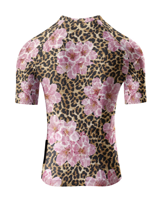 ROCKBROS Women's Leopard Print Cycling Bib Shorts