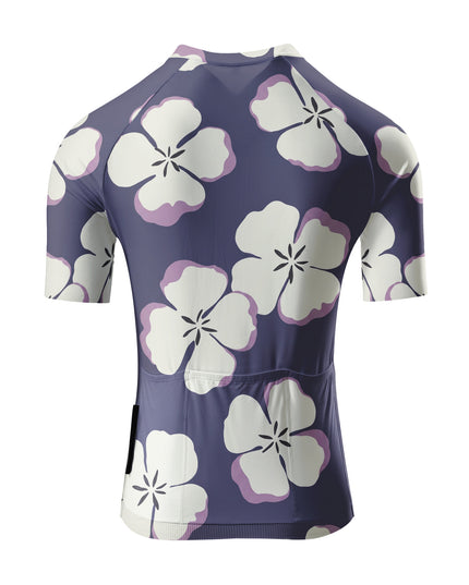 ROCKBROS Women Purple Floral Short Sleeve Cycling Jersey