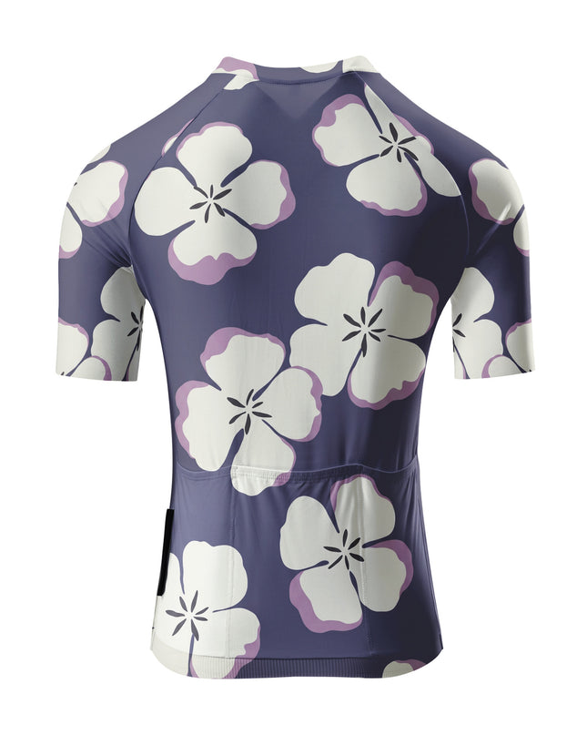 ROCKBROS Women Purple Floral Short Sleeve Cycling Jersey