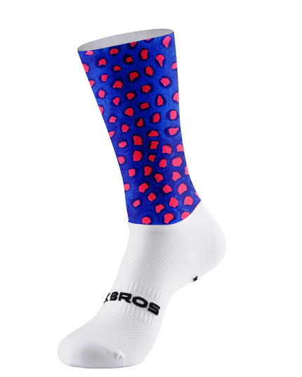 ROCKBROS Artistic Vibrant Leopard Pattern Performance Cycling Socks
