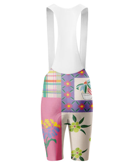 ROCKBROS Women's Retro Patchwork Floral Short Sleeve Cycling Set