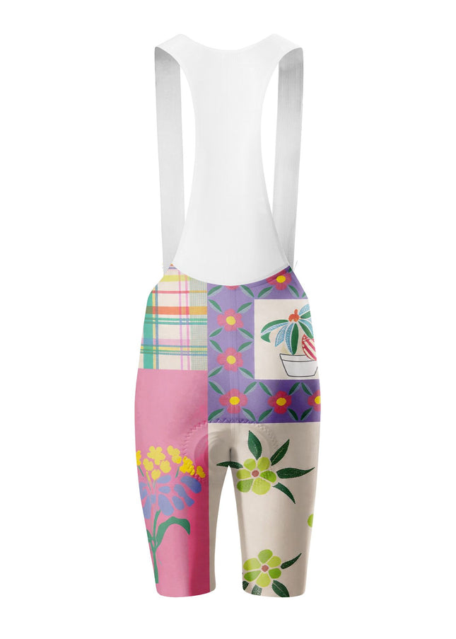 ROCKBROS Women's Retro Patchwork Floral Short Sleeve Cycling Jersey