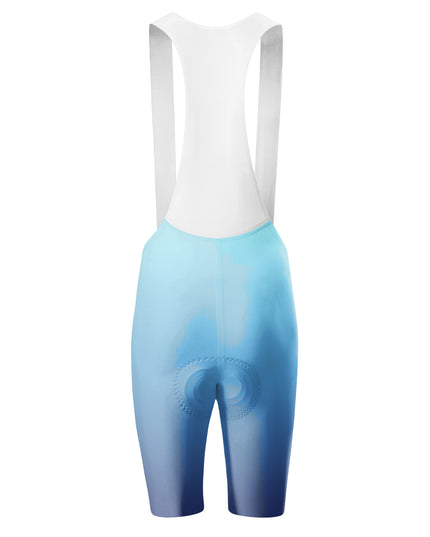 ROCKBROS Women Neon Blue Gradient Bib Shorts