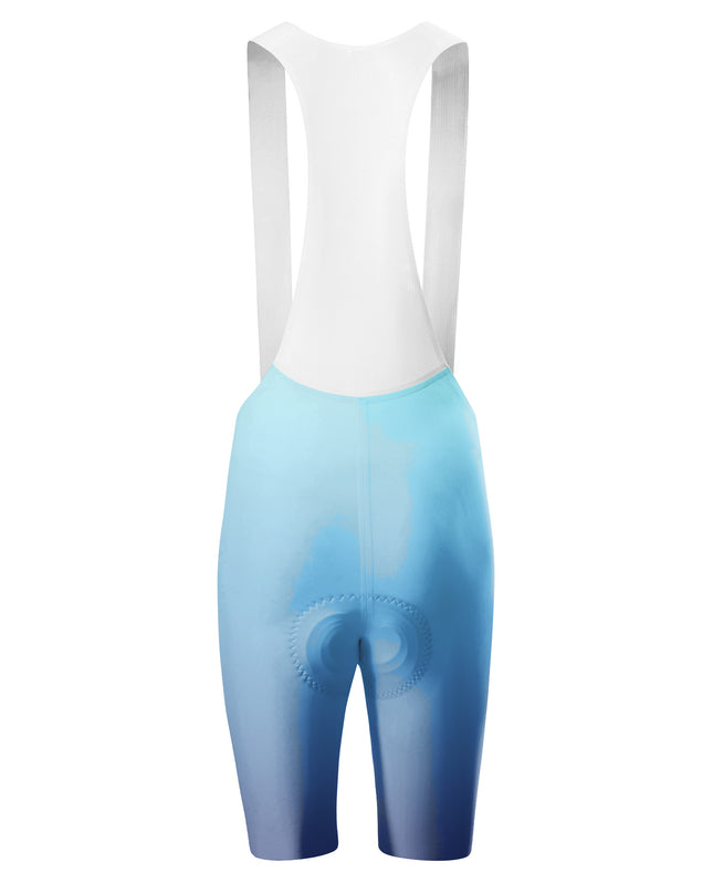 ROCKBROS Women Neon Blue Gradient Bib Shorts
