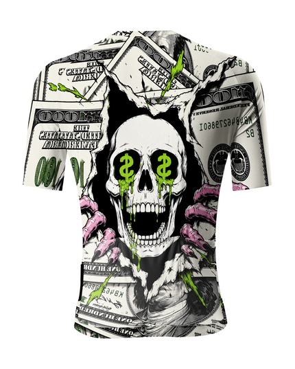 ROCKBROS Women's Skull Dollar Graphic Short Sleeve Cycling Jersey