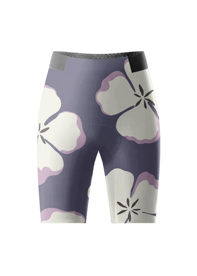 ROCKBROS Women Purple Floral Short Sleeve Cycling Set
