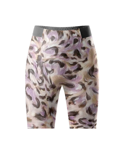 ROCKBROS Women Purple Abstract Leopard Cycling Set