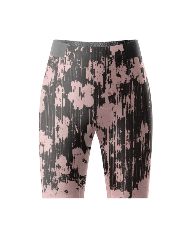 ROCKBROS Women's Distressed Floral Compression Cycling Shorts